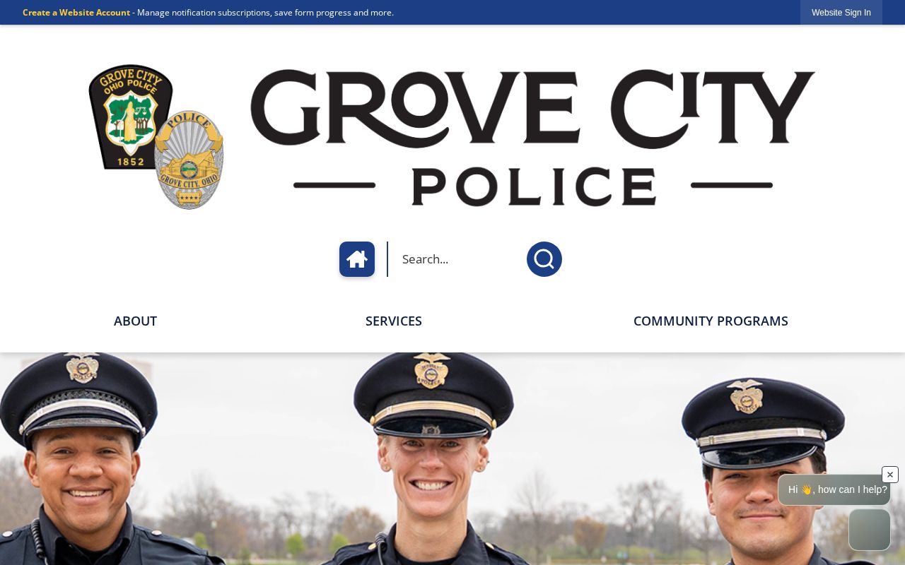 Grove City Police records-request route for Grove City arrest records